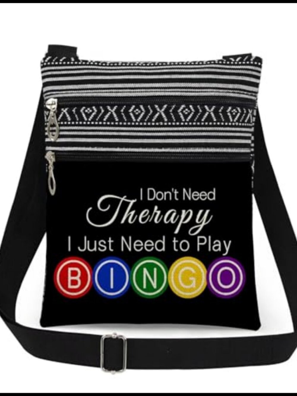 Bingo Crossbody Bag Adjustable Strap Polyester Gift for Bingo Lovers